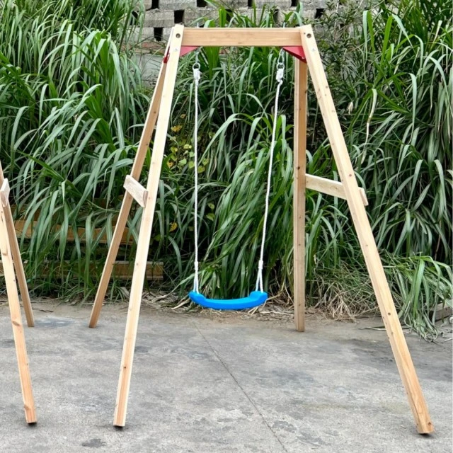 Children's Wooden Swing GINGER HOME, 156x200x201 cm, Safe Outdoor Play