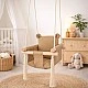 Детска Дървена Люлка Мече GINGER HOME – Мека Памучна Седалка, до 30 кг, 28×28×196 см