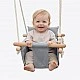Children's Wooden Swing GINGER HOME Scandi – Soft Cotton Seat with Backrest, 28×28×196 cm