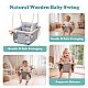 Children's Wooden Swing GINGER HOME Scandi – Soft Cotton Seat with Backrest, 28×28×196 cm