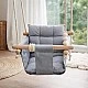 Children's Wooden Swing GINGER HOME Scandi – Soft Cotton Seat with Backrest, 28×28×196 cm