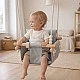 Children's Wooden Swing GINGER HOME Scandi – Soft Cotton Seat with Backrest, 28×28×196 cm