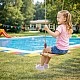 GINGER HOME Children's Wooden Swing for Yard with Ropes – Natural Wood, 33 cm