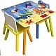 GINGER HOME Children's Wooden Table and Chairs with Sea Animals - Set for Drawing, Playing, Learning and Eating