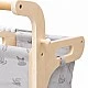 GINGER HOME Wooden Baby Walker, Shopping Cart with Basket, Push Toy, Montessori, 52 cm