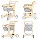 GINGER HOME Wooden Baby Walker, Shopping Cart with Basket, Push Toy, Montessori, 52 cm
