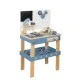 Children's Wooden Workshop with Tools, GINGER HOME, Blue, 46x26x67cm