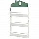 Детска Етажерка за Книги и Играчки GINGER HOME – Къщичка, 3 Рафта, Дърво, 60x12x106 см