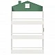 Детска Етажерка за Книги и Играчки GINGER HOME – Къщичка, 3 Рафта, Дърво, 60x12x106 см