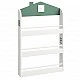 Детска Етажерка за Книги и Играчки GINGER HOME – Къщичка, 3 Рафта, Дърво, 60x12x106 см