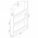 Детска Етажерка за Книги и Играчки GINGER HOME – Къщичка, 3 Рафта, Дърво, 60x12x106 см