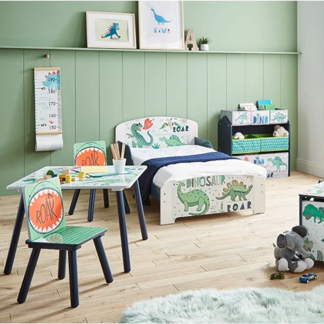 Children’s shelf GINGER HOME, toy organizer with storage boxes DINOSAUR