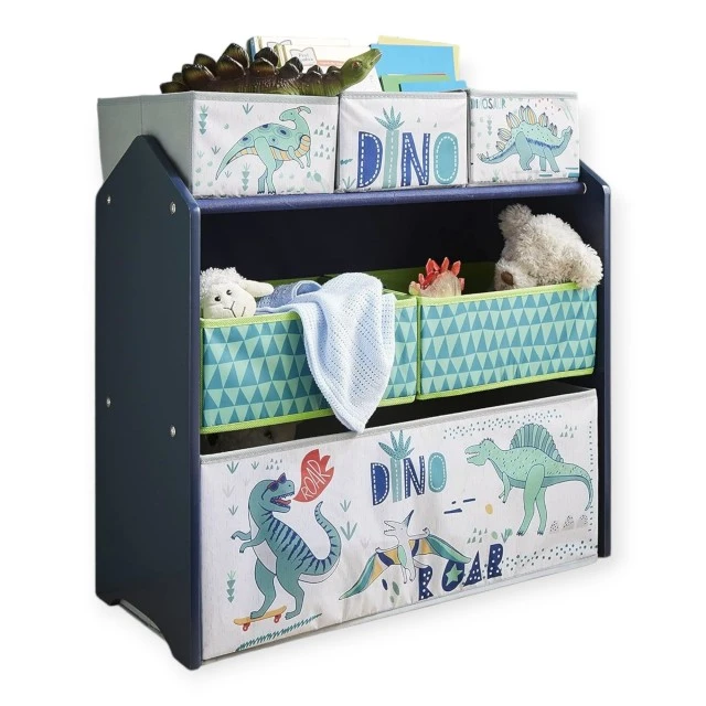 Children’s shelf GINGER HOME, toy organizer with storage boxes DINOSAUR