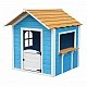 Children's Wooden Playhouse GINGER HOME – For Role Playing, Yard and Garden, Blue, 118×138×132.5 cm