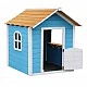 Children's Wooden Playhouse GINGER HOME – For Role Playing, Yard and Garden, Blue, 118×138×132.5 cm