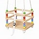 Children's Wooden Swing GINGER HOME with Belt and Sideboards – up to 70 kg, 30×30 cm