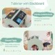 Детска Маса GINGER HOME с 2 Столчета - Мултиактивна Къщичка с Черна Дъска, Плот за Рисуване и Четене