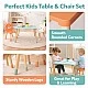 Children's Wooden Table with 2 Chairs GINGER HOME – Bear and Bunny, Play and Learning Set
