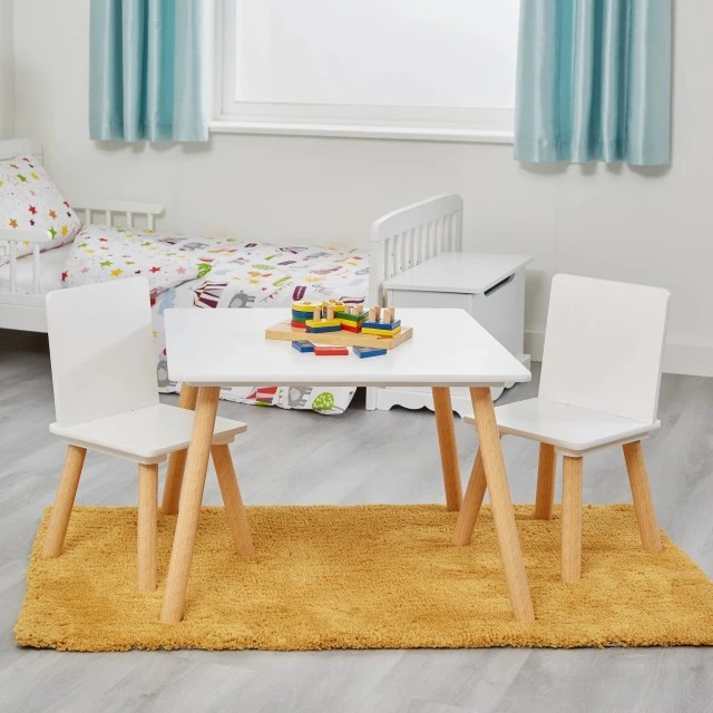 Children’s Table with 2 Chairs GINGER HOME Set of Wood TF6163