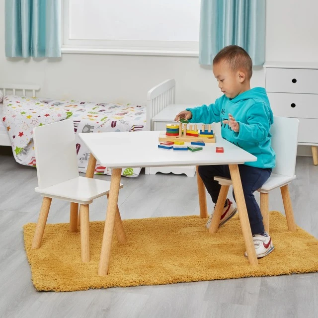 Children’s Table with 2 Chairs GINGER HOME Set of Wood TF6163