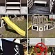 Детска Дървена Катерушка Пиратски Кораб с Пързалка и Пясъчник GINGER HOME – За Двор и Градина, 310×320×180 см