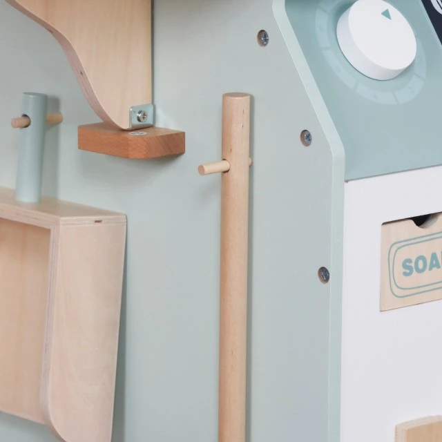Children’s Wooden Washing Machine 3 in 1 with Sink with Running Water and Dryer GINGER HOME, 86×32×90 cm