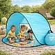 Детска Pop-Up Палатка за Игра GINGER HOME с UV Защита 50+ – Кръгла, Лека и Сгъваема, за Плаж и Градина, 150×150×90 см