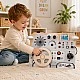 Детски Дървен Бизи Борд Кола GINGER HOME, Волан с Бутони и Звуци, 29.5x22x4 см, Монтесори Играчка