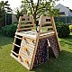 Детска дървена пързалка с катерушка за двор GINGER HOME, 285×152×123 см