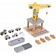 Children's Wooden Crane GINGER HOME, Set with Train, Truck and Ship, 28x20x45 cm