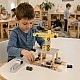 Children's Wooden Crane GINGER HOME, Set with Train, Truck and Ship, 28x20x45 cm