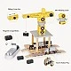 Children's Wooden Crane GINGER HOME, Set with Train, Truck and Ship, 28x20x45 cm