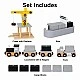 Children's Wooden Crane GINGER HOME, Set with Train, Truck and Ship, 28x20x45 cm