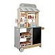 Children's Wooden Shop GINGER HOME 2 in 1, Kitchen, Stand, Shelves, Blackboard and Accessories, 60/73x29.5x105 cm