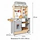 Children's Wooden Shop GINGER HOME 2 in 1, Kitchen, Stand, Shelves, Blackboard and Accessories, 60/73x29.5x105 cm