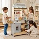 Children's Wooden Shop GINGER HOME 2 in 1, Kitchen, Stand, Shelves, Blackboard and Accessories, 60/73x29.5x105 cm