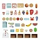 Children's Wooden Shop GINGER HOME 2 in 1, Kitchen, Stand, Shelves, Blackboard and Accessories, 60/73x29.5x105 cm