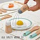 Children's Wooden Dining Set 33 Pieces GINGER HOME – Role Play Set with Plates, Cups, Cutlery and Stands