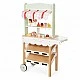 Children's Wooden Ice Cream Stand GINGER HOME, Shop on Wheels, MDF, 44/57x28x95.5 cm, Montessori Game