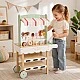 Children's Wooden Ice Cream Stand GINGER HOME, Shop on Wheels, MDF, 44/57x28x95.5 cm, Montessori Game