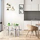 Детски Комплект Маса с 4 Стола GINGER HOME, Дърво, Бял, 66x56x48 см