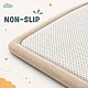 Children's Memory Rug GINGER HOME LOLLA, 150x200 cm, 3.5 cm Thickness, Velvety Soft Waterproof Top Layer, Memory Foam, Anti-Slip Base, Beige