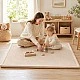 Children's Memory Rug GINGER HOME LOLLA, 150x200 cm, 3.5 cm Thickness, Velvety Soft Waterproof Top Layer, Memory Foam, Anti-Slip Base, Beige