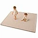 Children's Memory Rug GINGER HOME LOLLA, 150x200 cm, 3.5 cm Thickness, Velvety Soft Waterproof Top Layer, Memory Foam, Anti-Slip Base, Beige