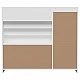 Children's Organizer GINGER HOME, Bookshelf with Shelves for Toys and Books, 3 Textile Boxes, Wooden, White, 92x30x80 cm, Montessori