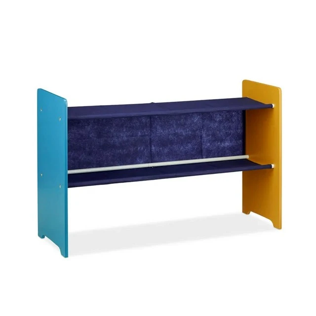Children’s Toy Organizer, Shelf, Section, with 9 Textile Storage Boxes - MONSTER