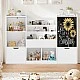 Детски Органайзер за Играчки GINGER HOME с Черна Дъска, Етажерка, 2 Чекмеджета и 6 Отделения, Масивно Дърво и MDF, 140x51x80 см