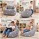 Children's Pouf Armchair GINGER HOME Little Stars, 100% Cotton, Gray Barbaron With Stars, 55x44x55 cm