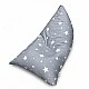 Детски Пуф Лежанка GINGER HOME Little Stars, 100% Памук, Сив Барбарон със Звезди, 127x81x76 см