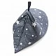 Детски Пуф Лежанка GINGER HOME Little Stars, 100% Памук, Сив Барбарон със Звезди, 127x81x76 см